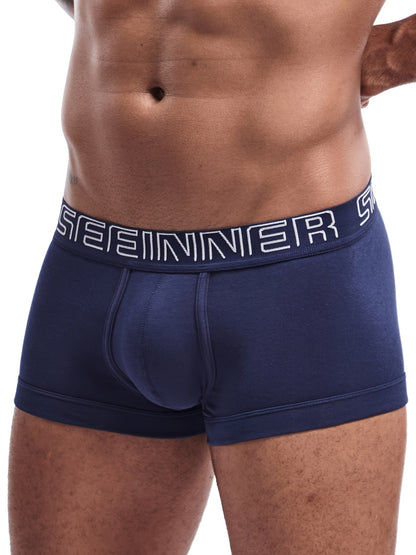 Men's Cotton Boxer Briefs 4-Pack - Breathable, Moisture-Wicking Fit