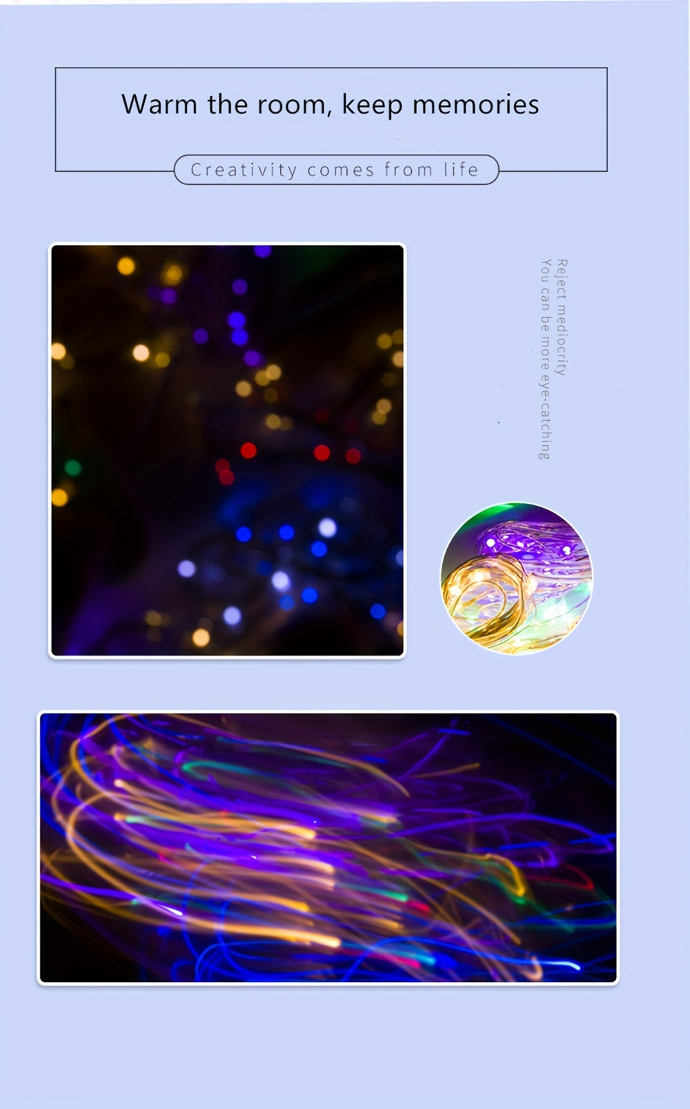 1pc, LED USB Fairy Lights, USB Powered Copper Wire Garland String Lights for Home Wall Room Holiday Party Wedding Festival Indoor Bedroom Table Ramadan Halloween Christmas Decoration, Best for Christmas