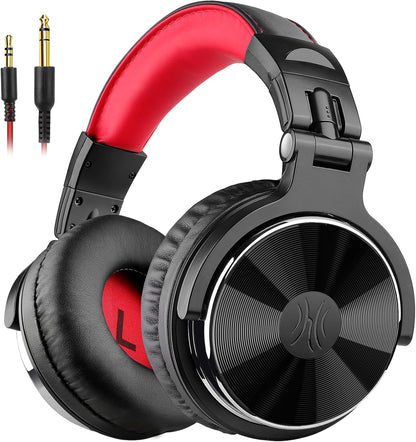 Oneodio Wired over Ear Headphones Hi-Res Studio Monitor & Mixing DJ Stereo Headsets with 50Mm Drivers and 1/4 to 3.5Mm Jack for AMP Computer Recording Podcast Keyboard Guitar Laptop - Black