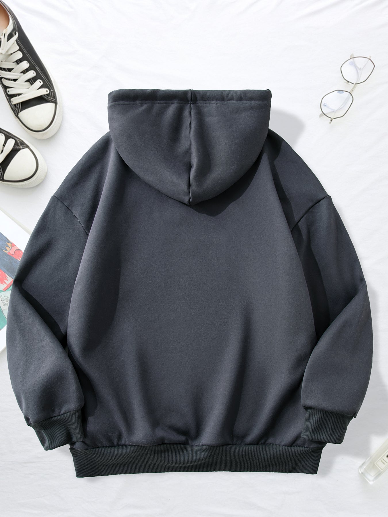 Women'S Winter Warmth Hooded Sweatshirt with Cute Snowman & Snowflake Print - Thick Fleece-Lined Long Sleeve Pullover, Cozy Casual Winter Sweater for Fall & Winter, Winter Sweatshirts, Seasonal Clothing, Playful Design, Soft