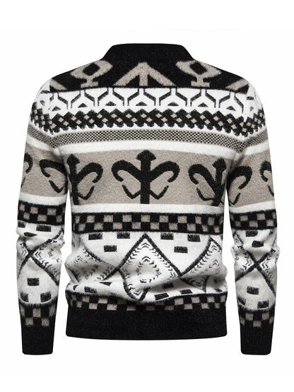 Աշնանային և ձմեռային կլոր օձիքով սվիտեր, տաք, տրիկոտաժե, առօրյա, նորաձև, բազմակողմանի վերնաշապիկ