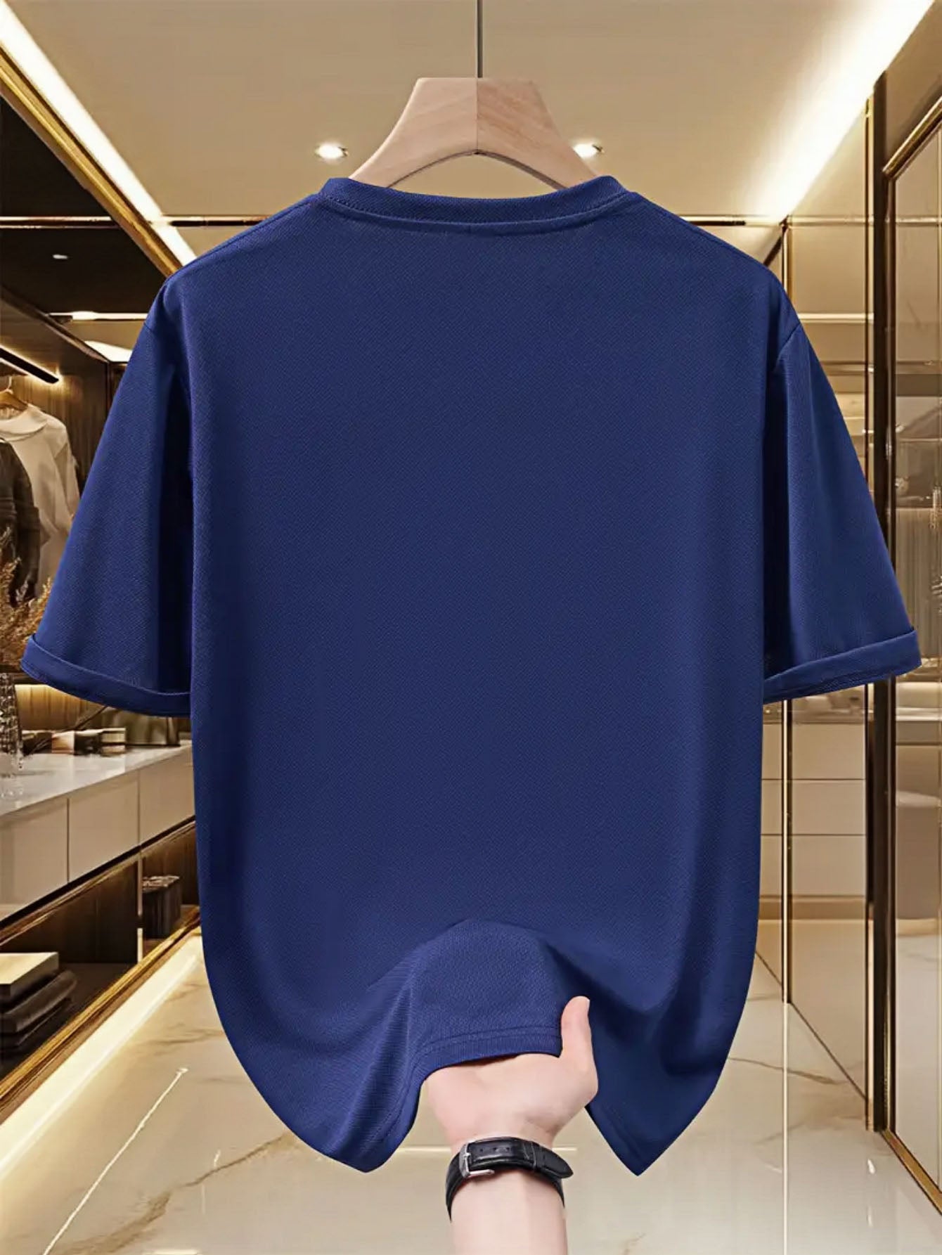 Men'S 2026 Happy New Year Santa Claus Graphic T-Shirt - Breathable Summer Casual Tee with Golden & Red Print, Regular Fit Round Neck Short Sleeve, Festive Clothing, Comfortable Fit, Holiday Shoppers