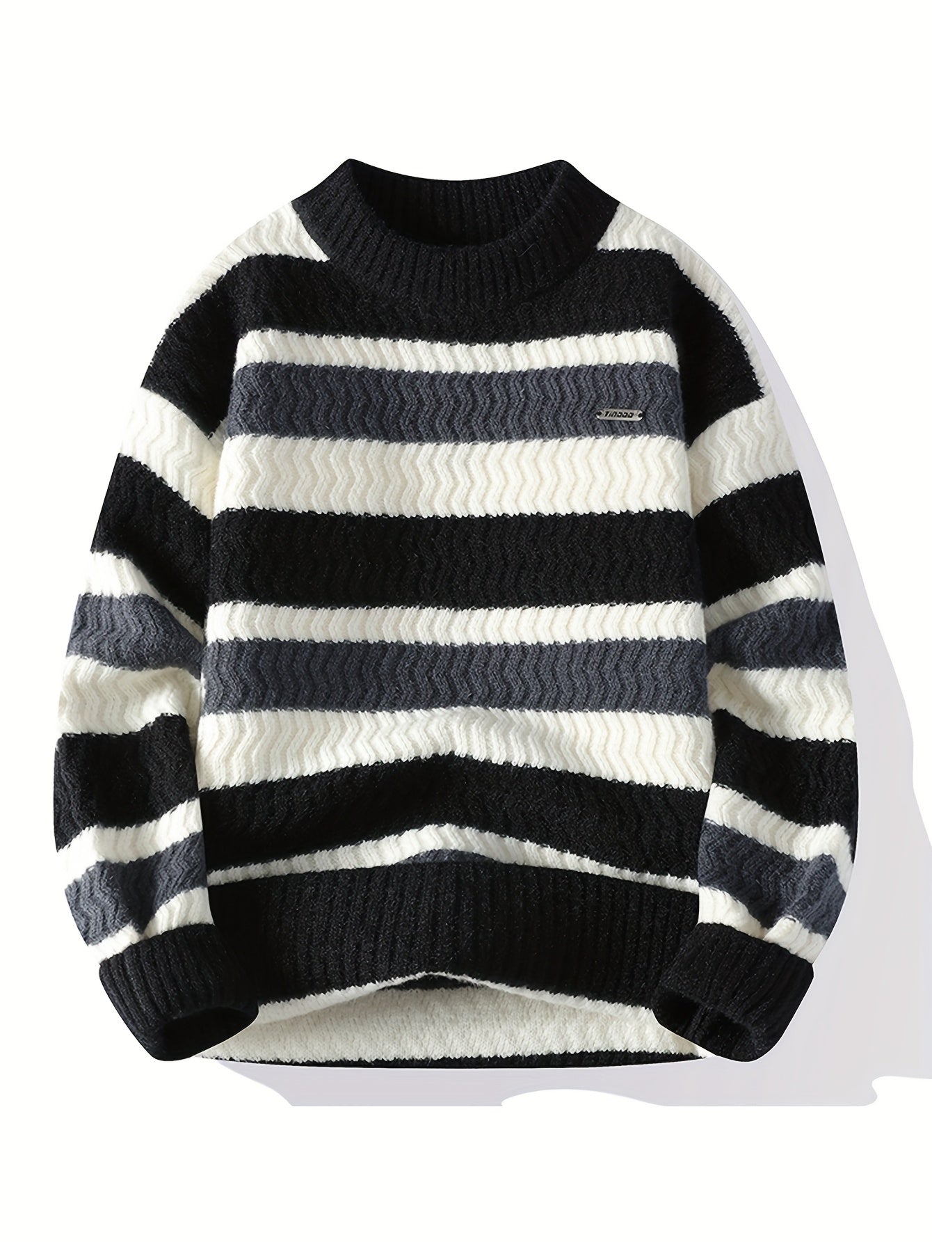 Տղամարդու հաստ տաք սվիտեր - երկար թևքերով, կլոր վզով, ուղղահայաց շերտերով, կանաչ գույնով / - հարմարավետ աշուն/ձմեռ սվիտեր ամենօրյա և պաշտոնական հանդերձանքի համար, տրիկոտաժ, ձմեռային հագուստ, դասական տրիկոտաժ, կողավոր հյուսվածք, ամենօրյա հագուստ, ոճավորում