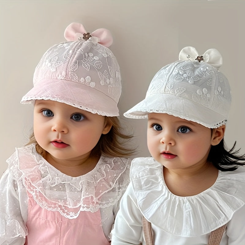 Baby Fisherman Bucket Hat for Girls, Breathable Spring-Summer