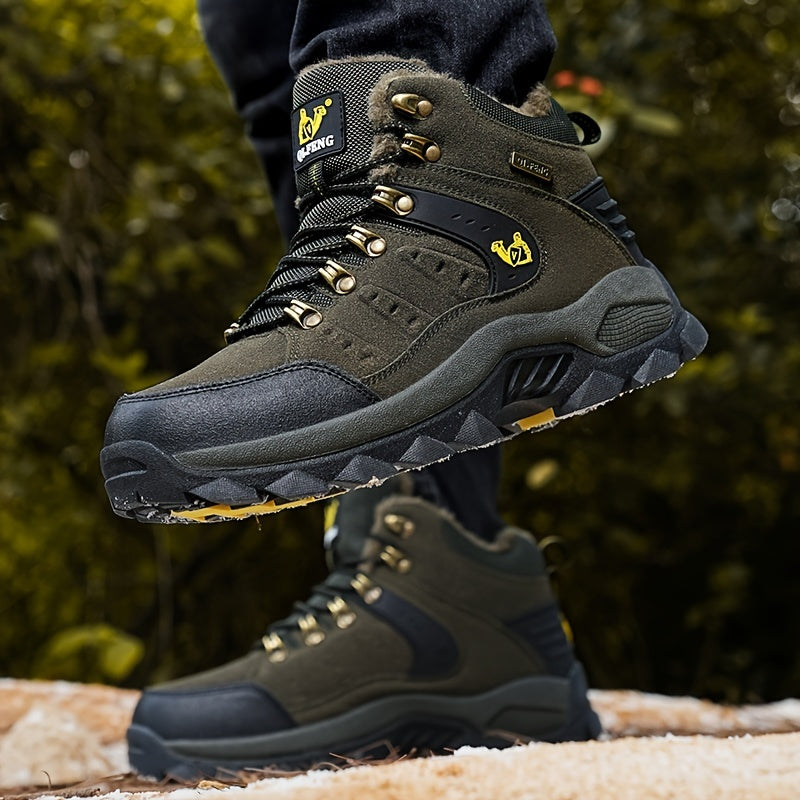 Winter Plus Velvet Warm Outdoor Hiking Shoes Men And Women Casual Sports Shoes Couples Large Size Shoes