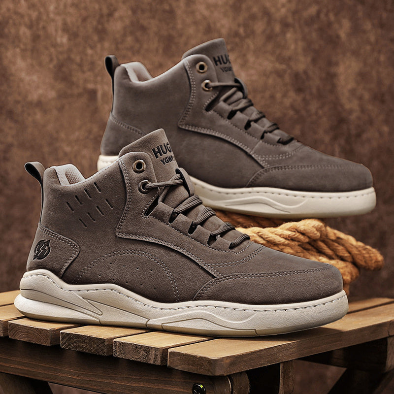Men's Large Size High-Top Sneakers Casual Outdoor Boots