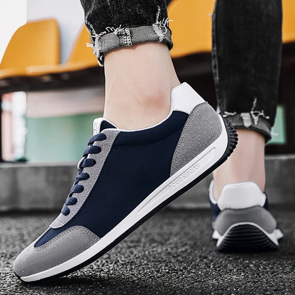 Men'S Casual Sneakers - Navy & Gray, Breathable, Anti-Sweat, Soft Sole, Durable, Lace-Up Design, All-Season Comfort, Outdoor & Casual Wear, Casual Footwear | Modern Casual Sneakers | Comfortable Footwear