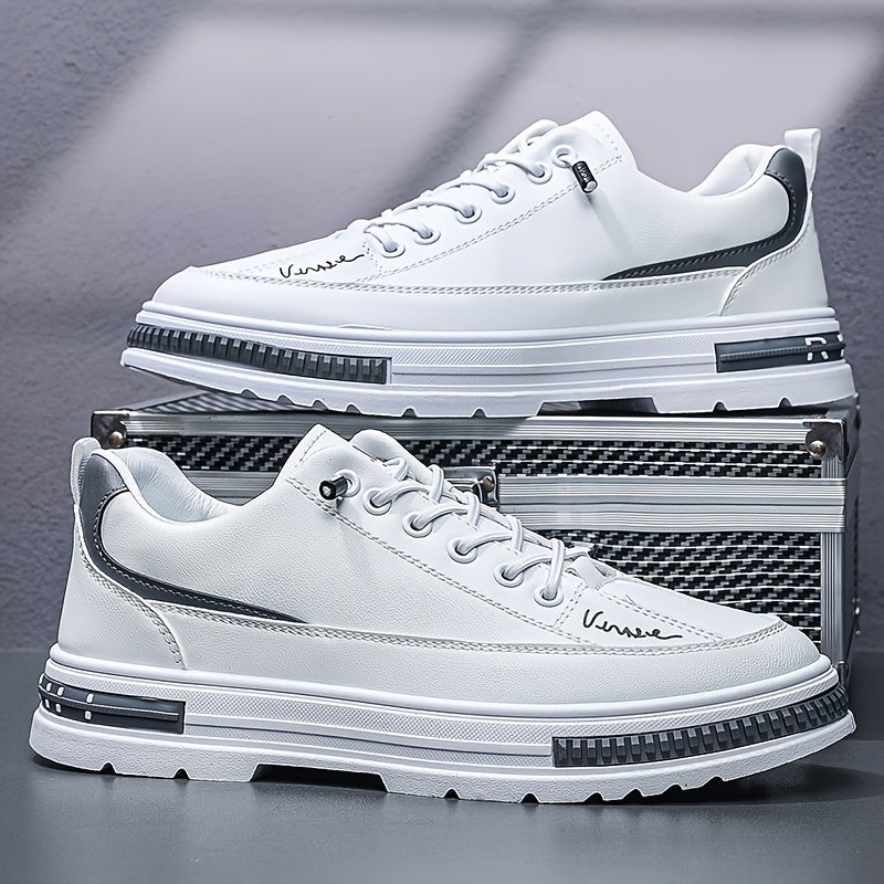 Men's Mid-Top Casual Sport Shoes with PU Upper