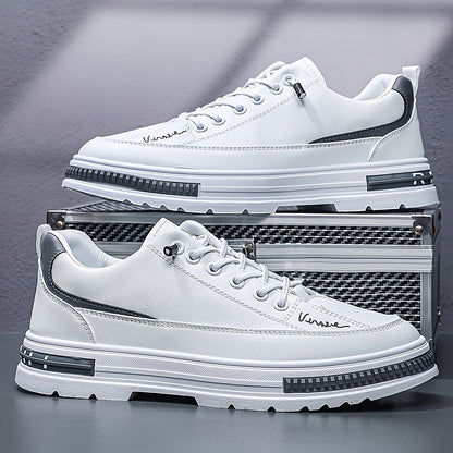 Men's Mid-Top Casual Sport Shoes with PU Upper