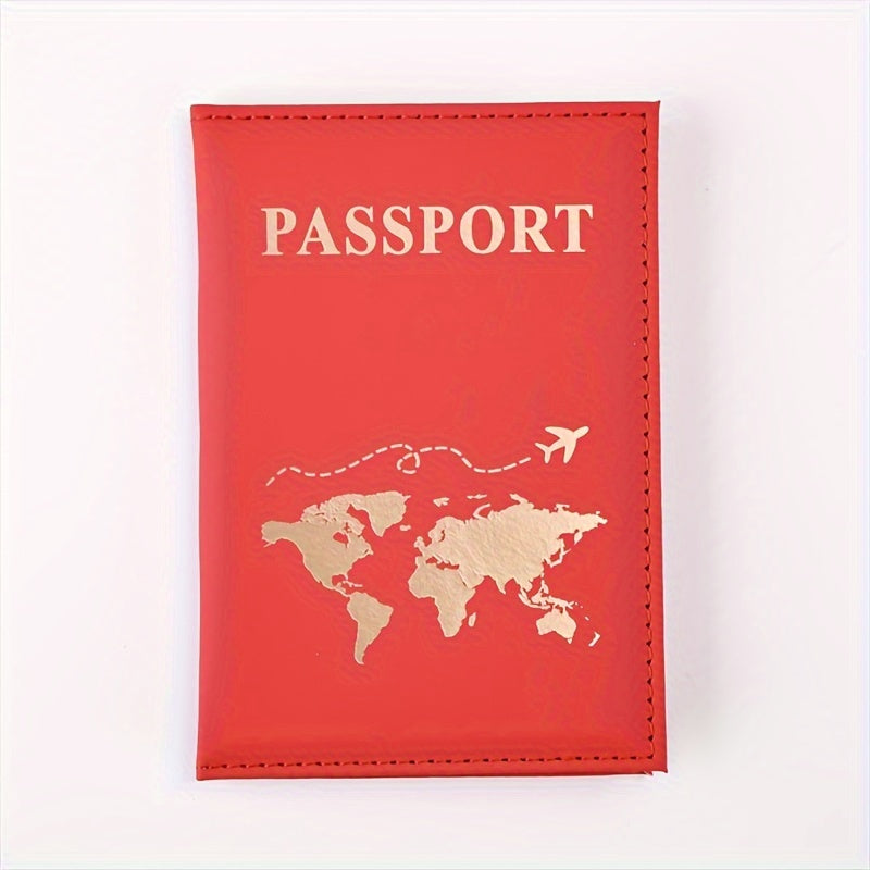 1 PC Gilding Passport Cover Holder, Travel Wallet Passport Case