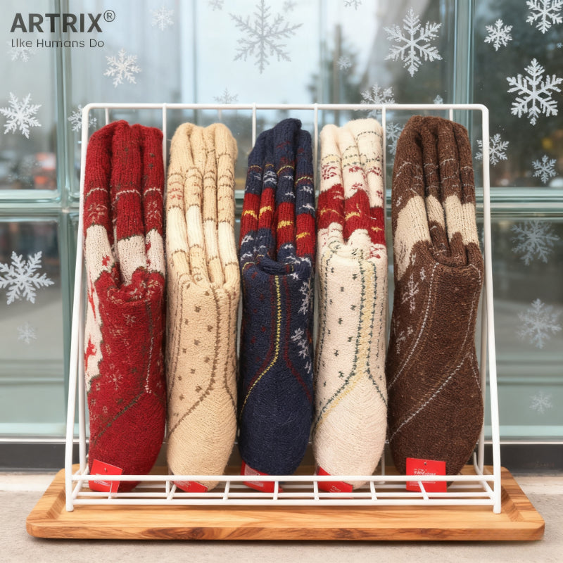 6 հատ/3 զույգ եղջերուի նախշով հաստ գուլպաներ, հարմարավետ և տաք Սուրբ Ծննդյան գուլպաներ մինչև սրունքի կեսը, ունիսեքս գուլպաներ, Սուրբ Ծննդյան գուլպաներ, տոնական գուլպաներ, հարմարավետ գուլպաներ, տաք ձմեռային գուլպաներ