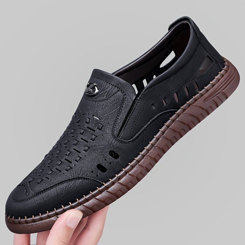 Men's Breathable Business Casual Shoes with Rubber Sole