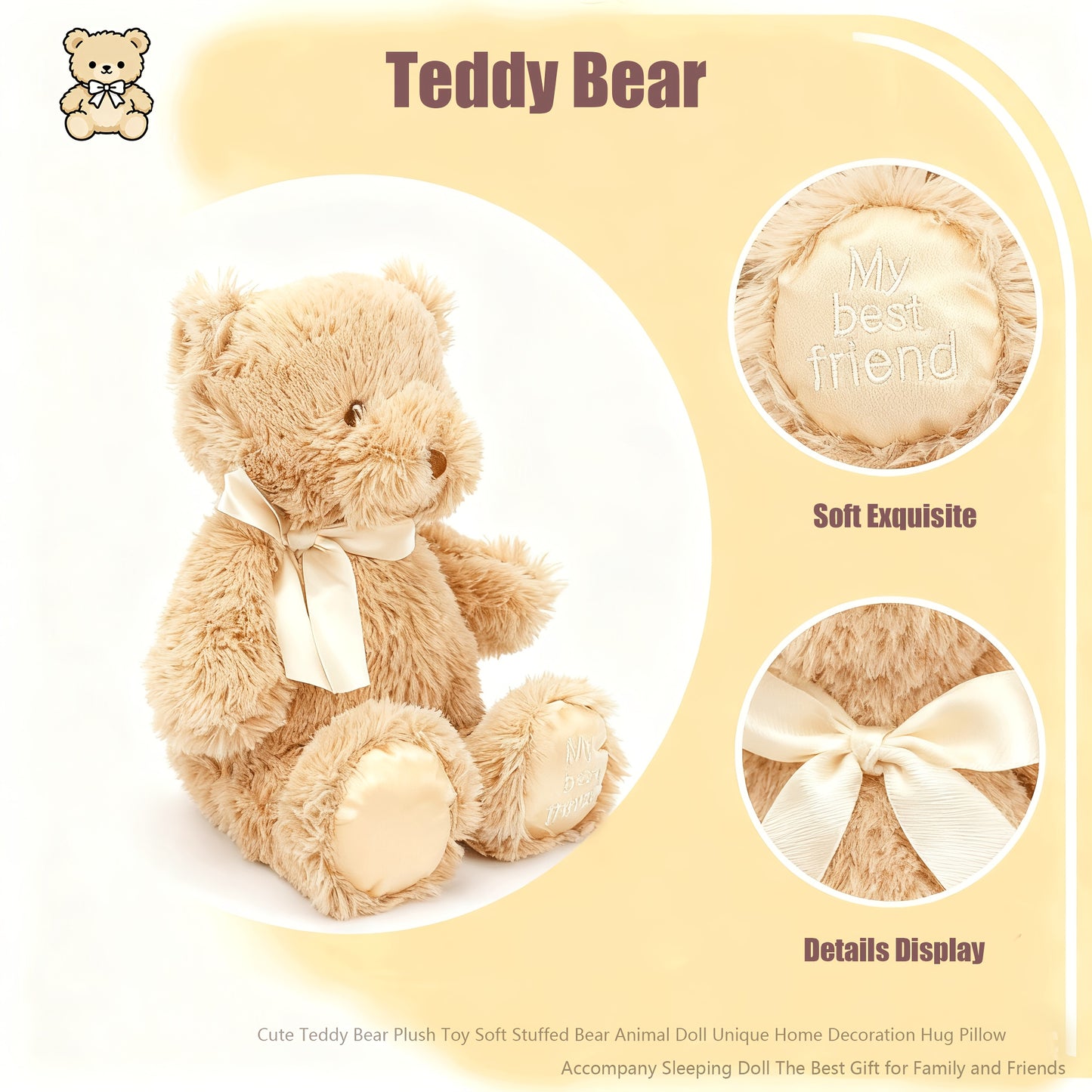 Մուլտֆիլմային արջուկ փափուկ խաղալիք խելոք փափուկ արջուկ տիկնիկներ զվարճալի ինտերակտիվ տիկնիկ հարմարավետ տնային բազմոցի դեկոր պլյուշ ննջասենյակի սեղանի զարդարանքի իրերի նվեր ընտանիքի և ընկերների համար