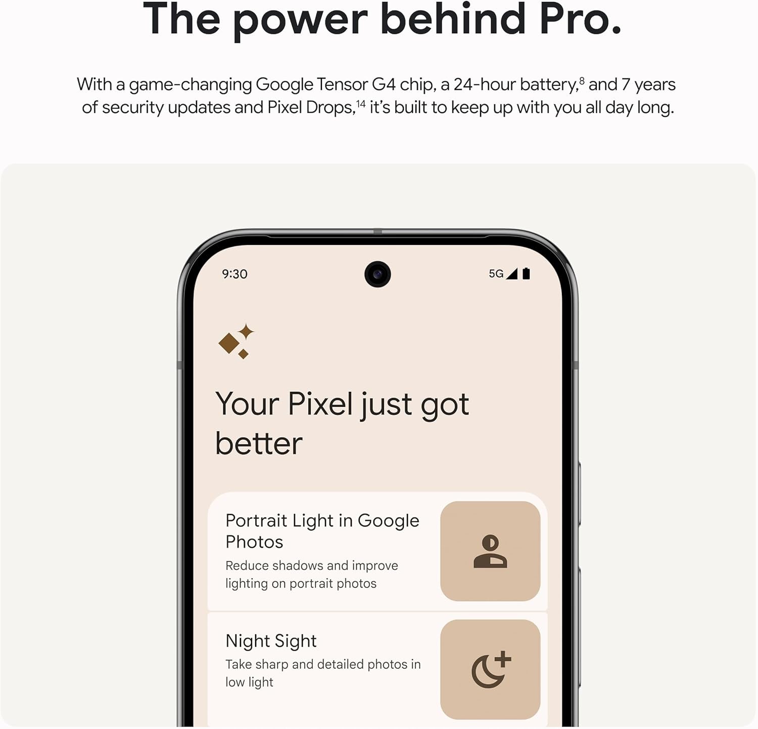 Google Pixel 9 Pro - Unlocked Android Smartphone with Gemini, Triple Rear Camera System, 24-Hour Battery, and 6.3" Super Actua Display - Hazel - 256 GB