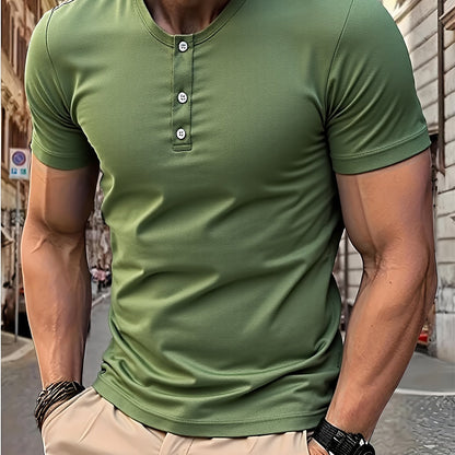 Men'S Lightweight  Breathable Quick-Dry T-Shirt - V-Neck, Short Sleeve, Solid Black, Soft Polyester Fabric for Gym, Running, Daily Wear  Outdoor Activities, Workout Clothes