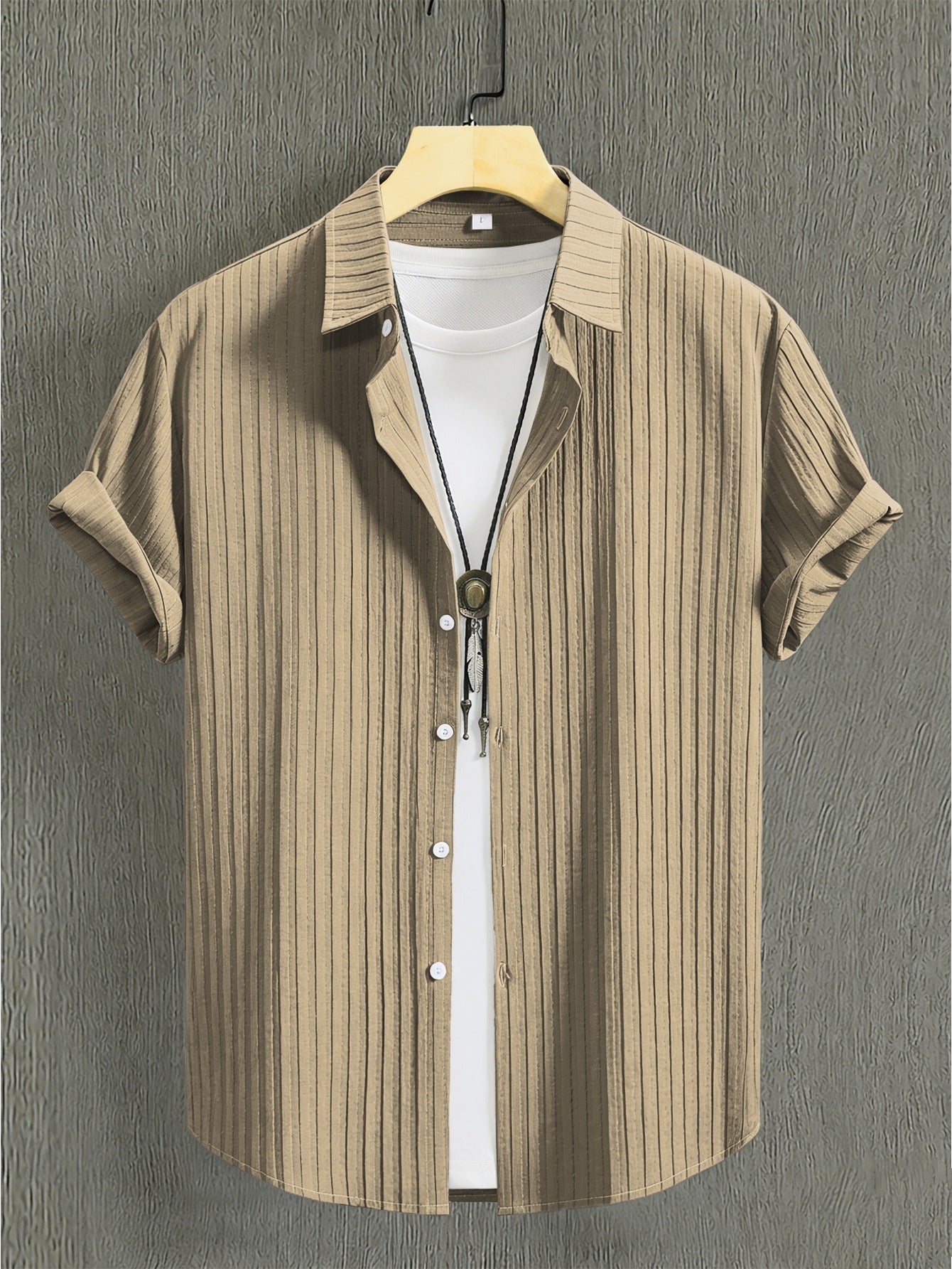 Men's Summer Casual Short-Sleeve Shirt and Pants Set