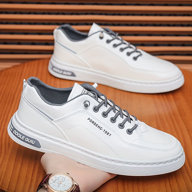 Men's Slip-On Sneakers - Casual & Sporty Low-Top Shoes with Elastic Laces, Non-Slip Rubber Sole for Casual Attire