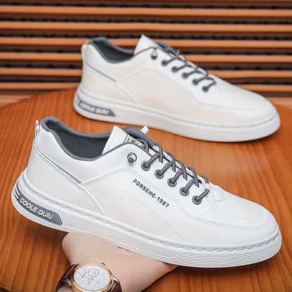 Men's Slip-On Sneakers - Casual & Sporty Low-Top Shoes with Elastic Laces, Non-Slip Rubber Sole for Casual Attire