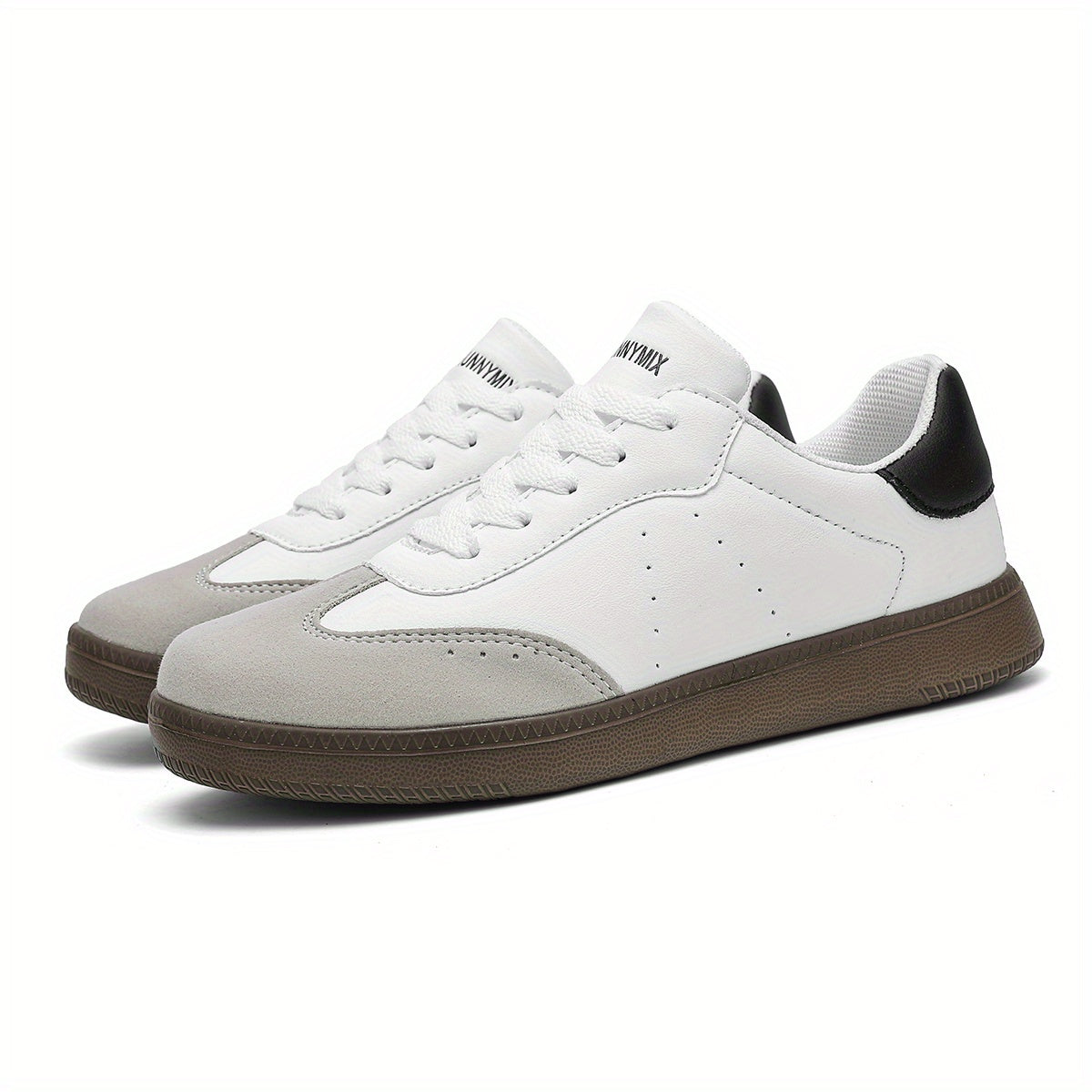 DJSUNNYMIX Women's Casual Sneakers - Stylish Low-Top Walking Shoes with PU Cover Upper, EVA Sole, and Fabric Lining for All-Day Comfort - Perfect for Outdoor Activities and Casual Attire, Ladies Sneakers