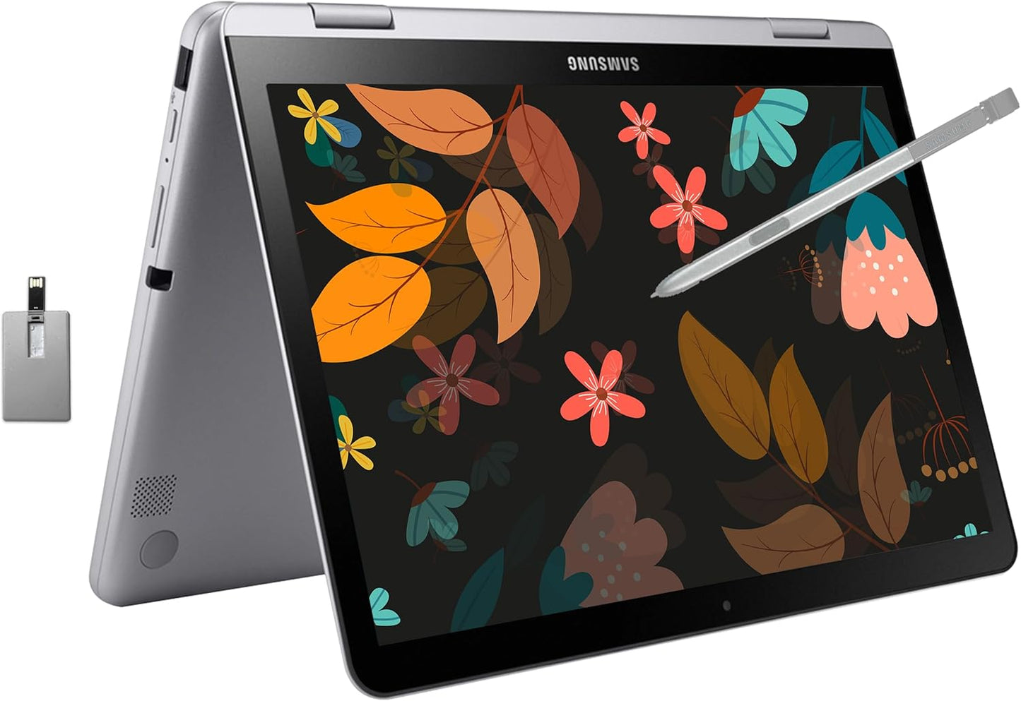 Samsung Chromebook plus V2 2-In-1 12.2" WUXGA LED Touchscreen Laptop, Intel Celeron 3965Y, 4GB RAM, 64GB Emmc, 2 Cameras, Stylus Pen, Island-Type KB, Wi-Fi 5, Chrome OS, Silver, 32GB USB Card