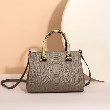 Elegant Genuine Leather Crossbody Bag for Women, Medium Size