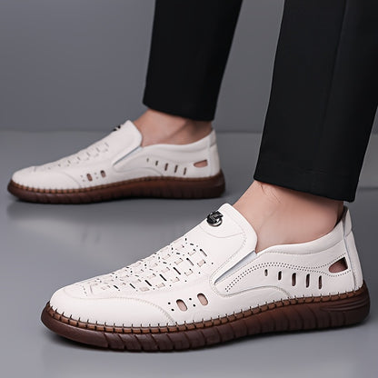 Men's Breathable Business Casual Shoes with Rubber Sole