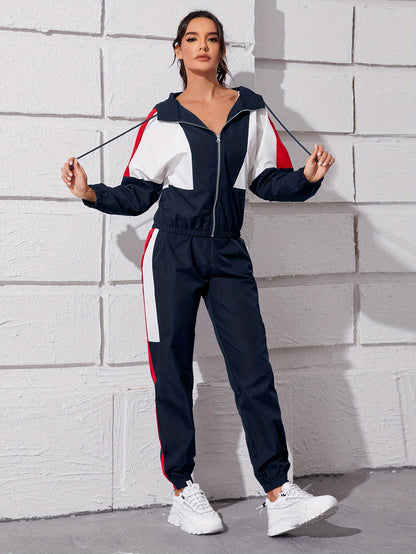 Women’s Thin Sports Leisure Suit Pullover Jacket & Pants
