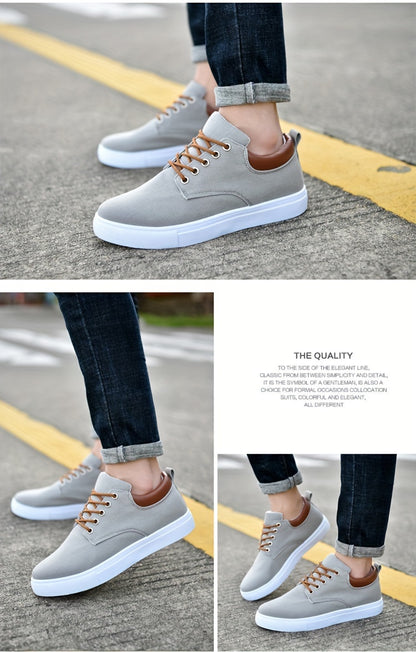 Men's Canvas Footwear - Non-Slip, Durable & Comfortable Lace-Up Shoes