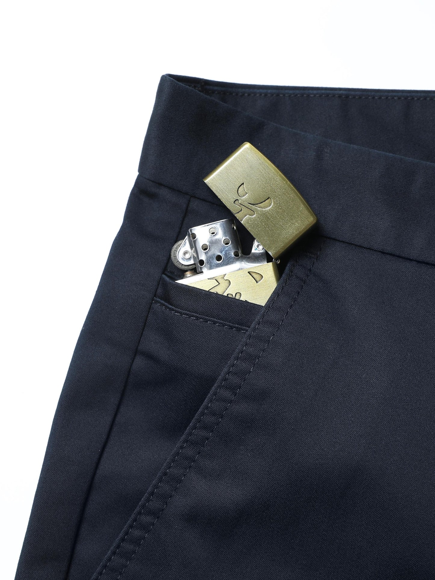 Men's Solid Pants With Pockets, Light Business Style Regular Fit Trousers For Outdoor Activities, Daily Wear For Spring And Autumn