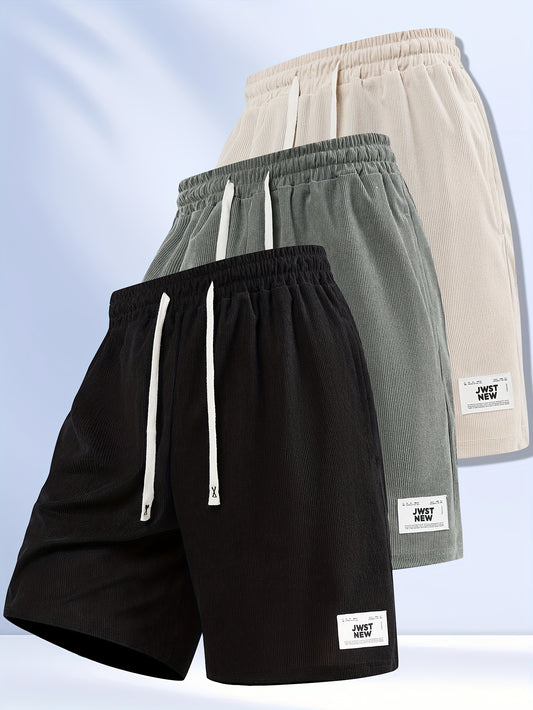 1pc Men's Casual Sports Shorts, Breathable Casual Sports Shorts for Men in Summer, Corduroy Fabric Drawstring Fashion Shorts, Multiple Colors to Choose from, Suitable for Running, Fitness, Training, Elastic Waist Summer Beach