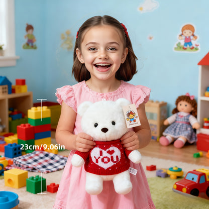 23 սմ/9.06 դյույմ փափուկ փափուկ արջուկ՝ հարմար նվերի համար - փափուկ խաղալիք, հարմարավետ քնելու ուղեկից երեխաների համար, ծննդյան և Սուրբ Ծննդյան նվեր (զույգերի կամ զույգերի համար):