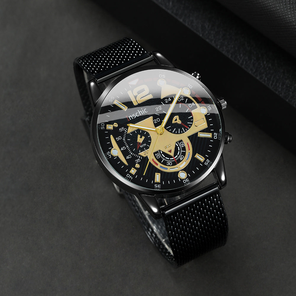 Գործնական, առօրյա տղամարդու քվարցային ժամացույցի և ապարանջանի հավաքածու - մինիմալիստական ​​աքսեսուար, կատարյալ նվեր նրա համար