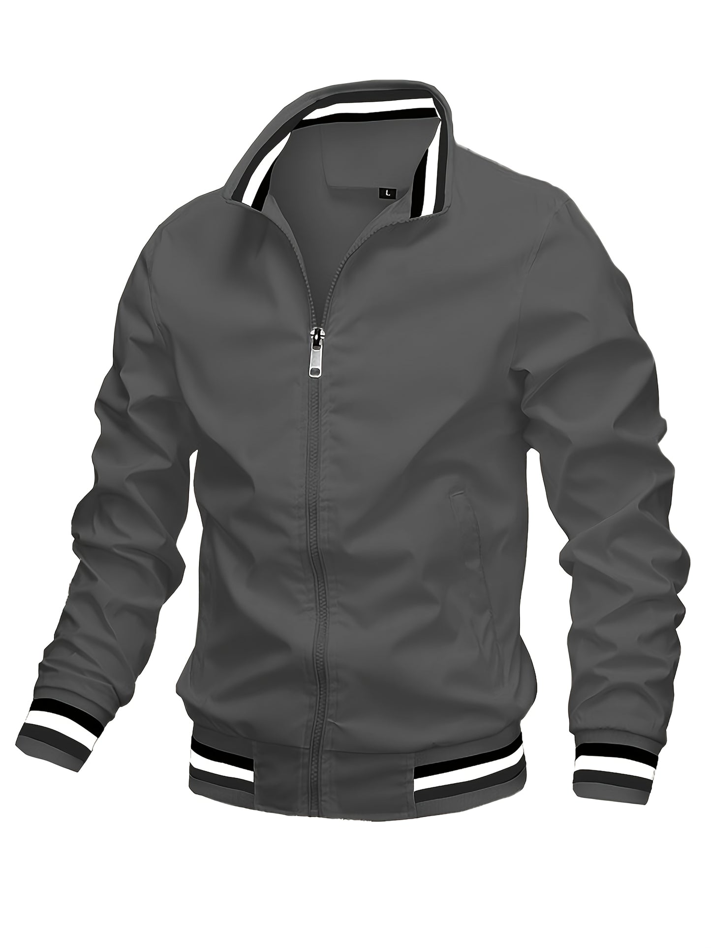 A Men'S Stylish Pilot Jacket, Made of Durable Fabric, Features Classic Striped Details, Perfect for Casual Outings Or Hiking. It Offers a Sense of Confidence And Fashion, Making It an Ideal Gift for Men