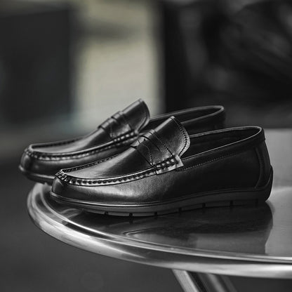Men's Casual Slip-On Loafers in Synthetic Leather for All Seasons