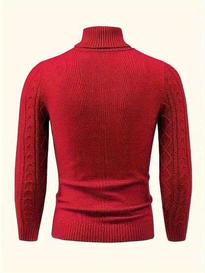 2024 New Cross-Border Men'S Plaid Knit Pullover Sweater (Men'S Warm Top)