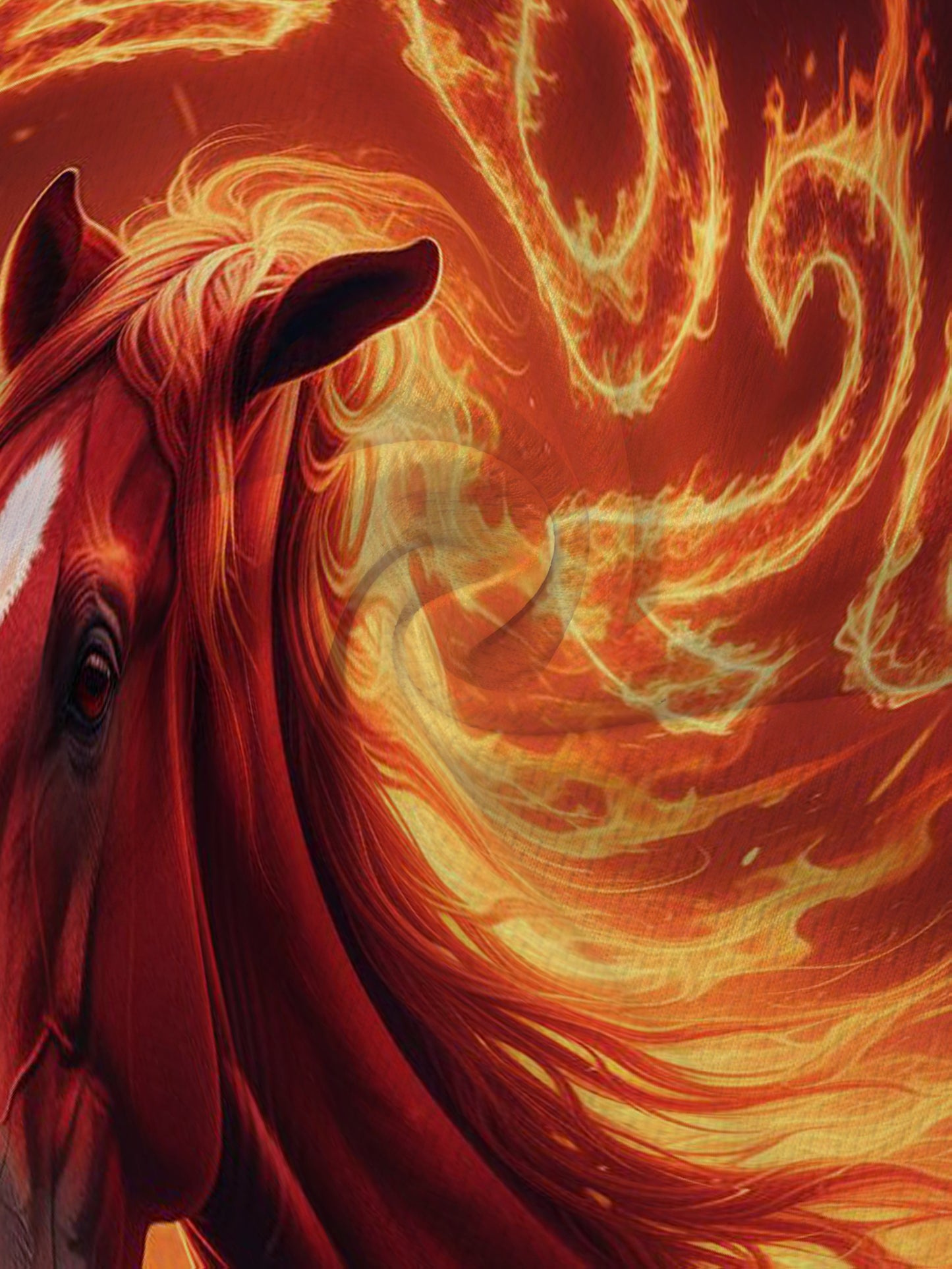 Men's 3D Horse & Flame Graphic T-Shirt with 2026 Number Design - Red & Black Casual Summer Tee, Regular Fit