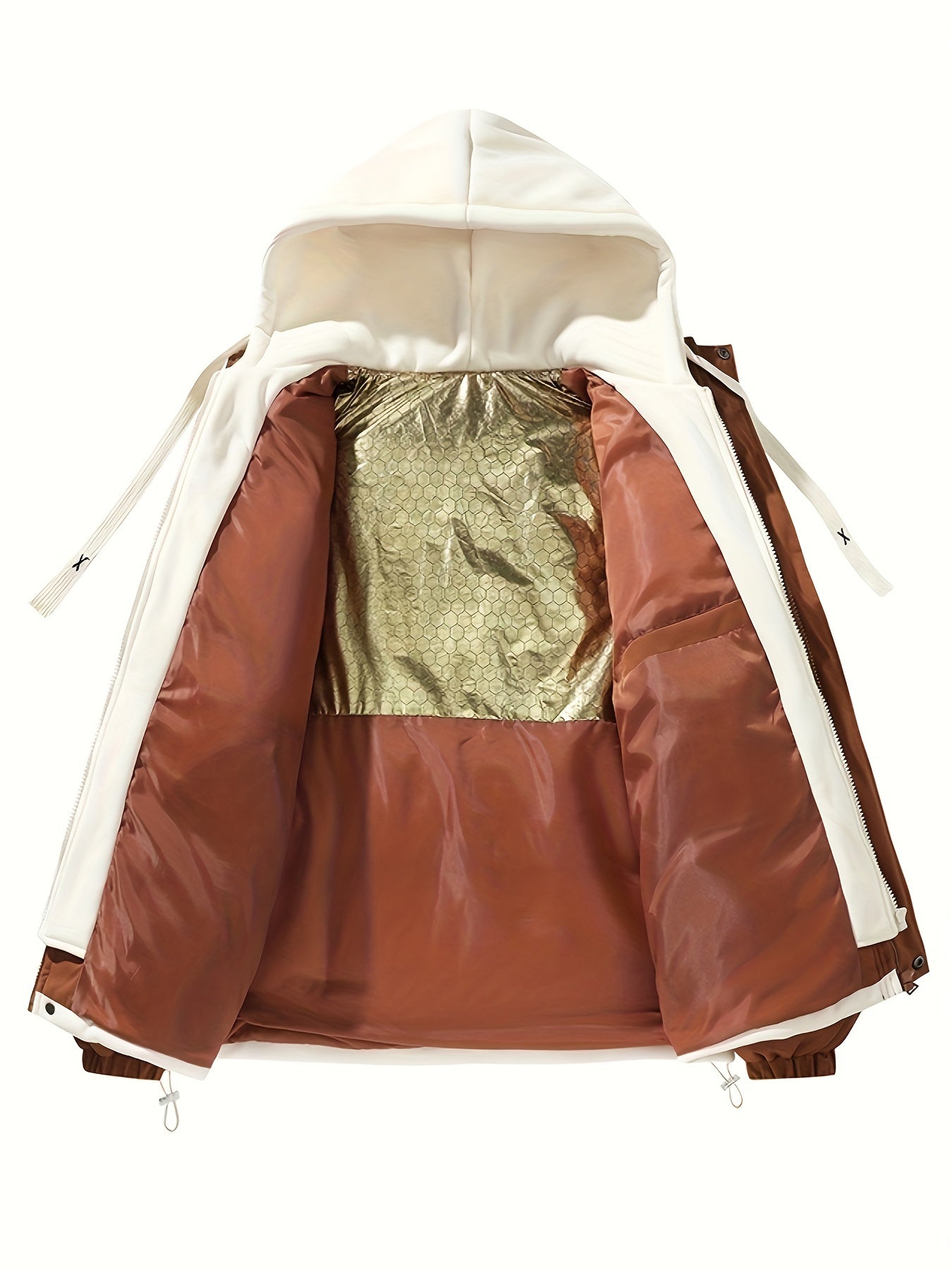 Կանացի բաց կապույտ, գլխարկով փքված բաճկոն - հարմարավետ, բրդյա ծածկույթով ձմեռային վերարկու՝ լարերով, առօրյա ոճ՝ ցուրտ եղանակի համար, ձմեռային վերարկու