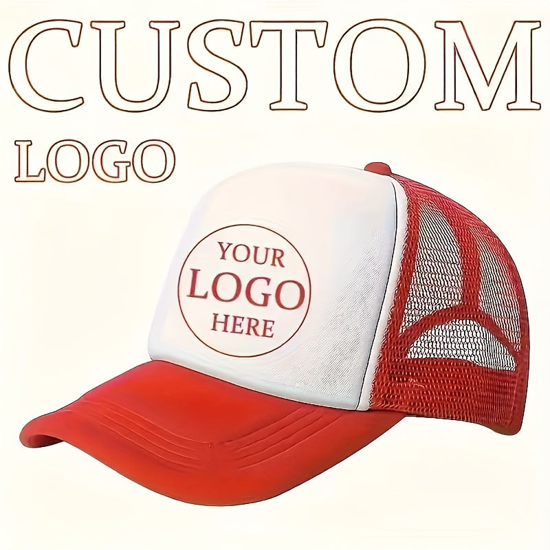 Custom Logo Breathable Mesh Trucker Hat – Adjustable Casual Cap