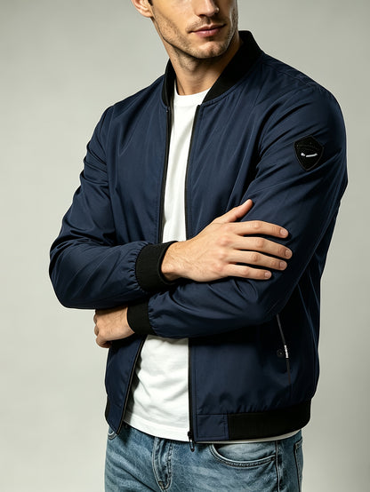 Men's Lightweight Windproof Baseball Jacket for Spring and Fall