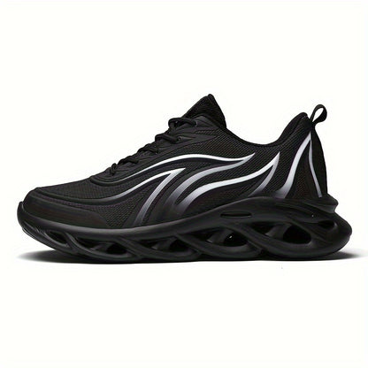 Men's Fashionable Breathable Sneakers - Casual Athletic Footwear for Every Season, Lace-Up with EVA Sole - ayq
