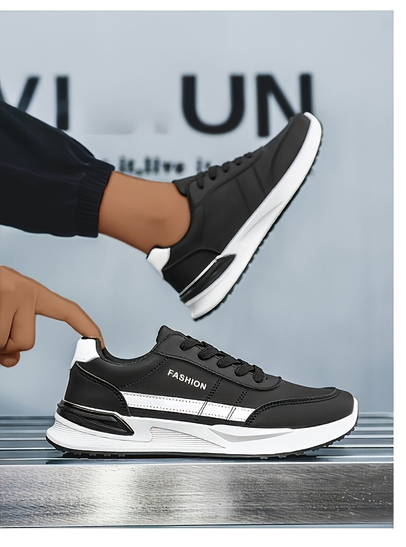Men's Road Running Shoes, Large Size Men's Outdoor Hiking Shoes, Lace-up Walking Shoes, Training Shoes, Low-top Running Shoes, Trendy Skate Shoes, Student Casual Sneakers for Spring, Summer, Autumn, and All Seasons - ayq
