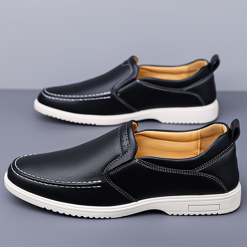Men's All-Season Casual Flat Shoes - Slip-On Oxford & Derby Style