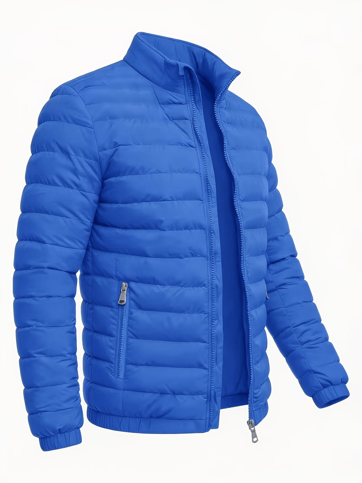 Men's Casual Stand Collar Jacket Lightweight Windproof Warm