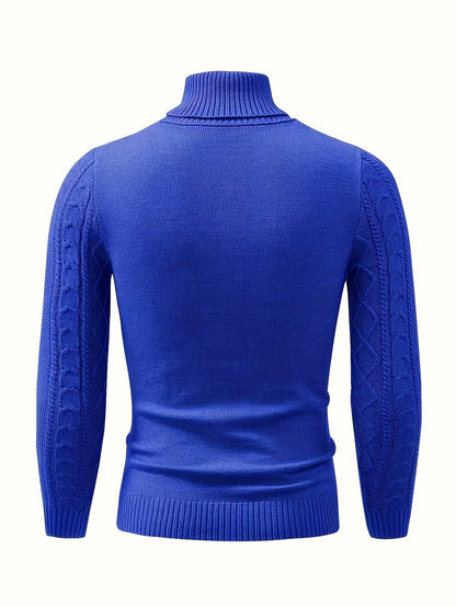 2024 New Cross-Border Men'S Plaid Knit Pullover Sweater (Men'S Warm Top)