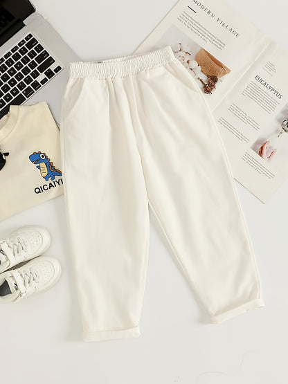 Boys' Casual Cotton Blend Long Pants for All Seasons