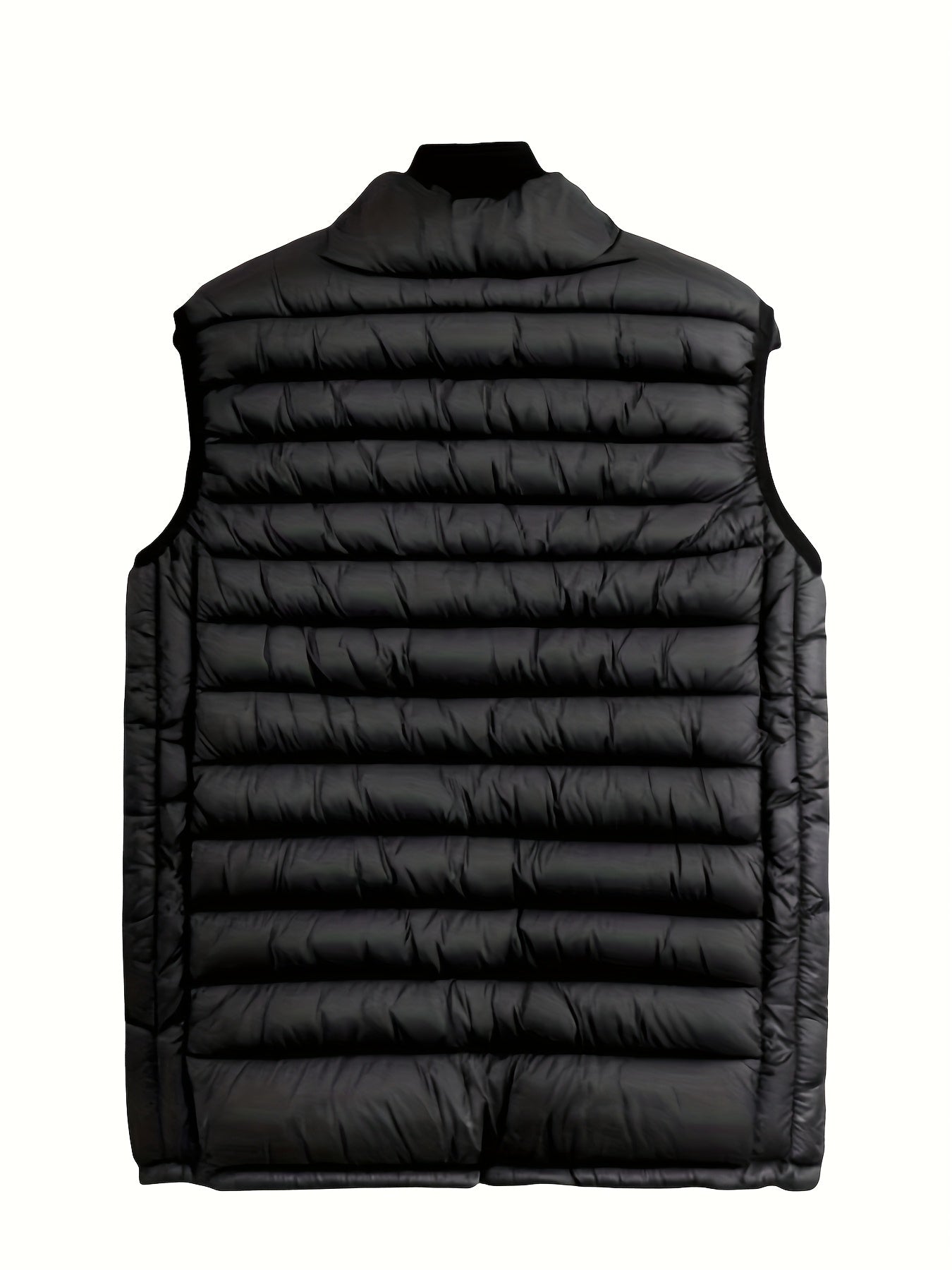 Fall/Winter Men'S Lightweight Jacket/Collar Vest- Fiber Vest, Side Pocket Jacket, Men'S Coat, Active Lifestyle Vest, Spring College Wear, Autumn Winter Spring Coat, Mature Look - ayq