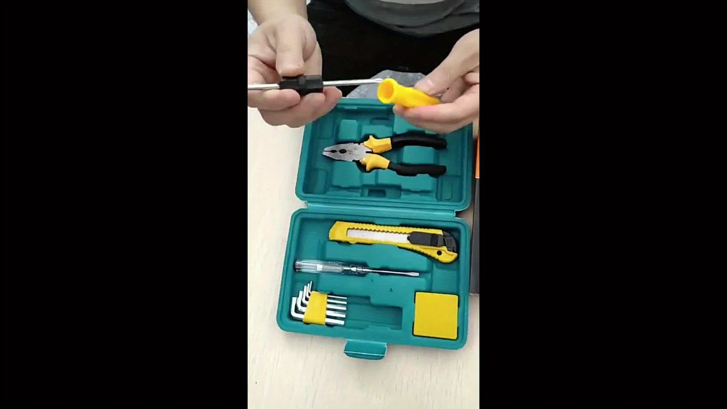 12pcs Home Tool Kit, Hardware Tool Set, Car Hardware Toolbox, Auto Repair Tools, Appliance Repair Tools, Portable Tool Kit, Essential for Home and Travel