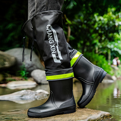 Men's All-Season Waterproof Rubber Slip-On Work Boots