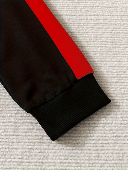 2 հատ տղայի «Թագավորական» նախշերով գլխարկով հանդերձանք, ոճային գունային բլոկներով կարված գլխարկի և տաբատի հավաքածու, մանկական հագուստ աշուն/ձմեռ բացօթյա հագուստի համար, որպես նվեր