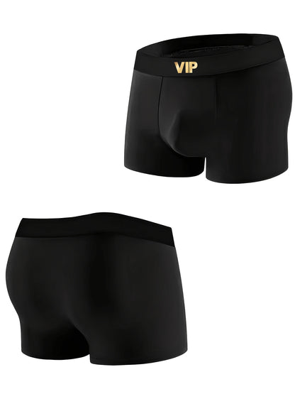 Men's Black Boxer Briefs with VIP Waistband - 5 Pack Comfort